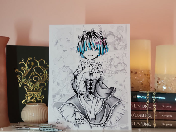 Re:Zero Rem Art Print